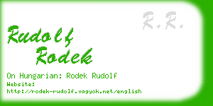 rudolf rodek business card